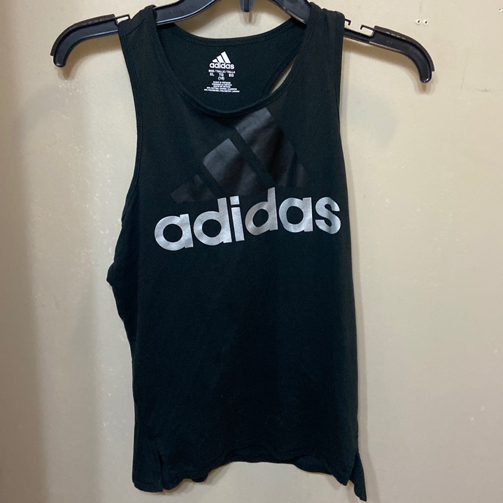 Black adidas tee